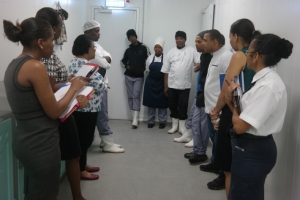 Employment, Immigration and Civil Status Minister Myriam Télémaque visits Apex Hotel Supplies Ltd and ISPC