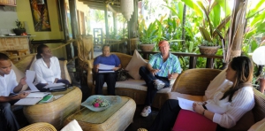 Ministerial Visit to La Digue Island Lodge and Mills Construction