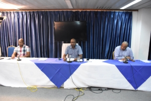 PS Baker and AG Ally during the press conference 